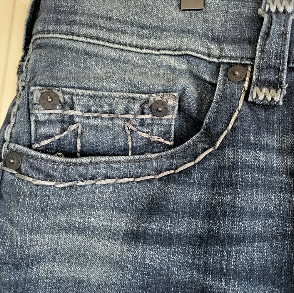 TRUE RELIGION Rocco Relaxed Skinny Jeans Men’s 36x32‎ Dark Wash Standard
